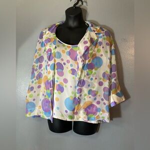 Bob Mackie Wearable Art Multicolor Polka Dot 2 piece